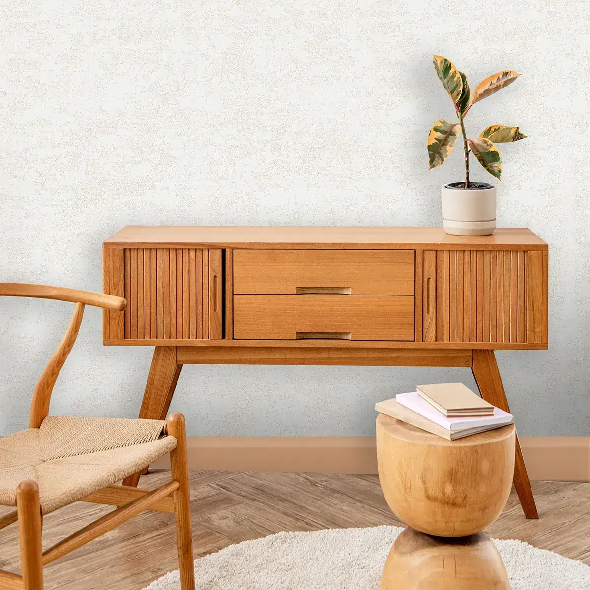 کاغذ دیواری پتینه کرم طلایی 4 کاغذ دیواری پتینه کرم طلایی