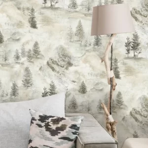 کاغذ دیواری طرح درخت و درختچه کد ۸۰۰۱