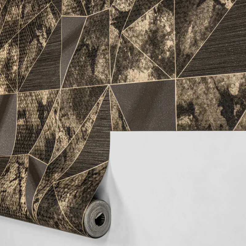 کاغذ دیواری مشکی طلایی 2 کاغذ دیواری مشکی طلایی