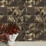 کاغذ دیواری مشکی طلایی