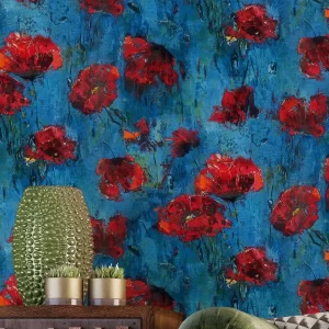 کاغذ دیواری طرح گلدار کد ۸۰۷۶