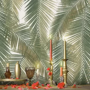 کاغذ دیواری طرح شاخ و برگ کد ۸۰۹۴