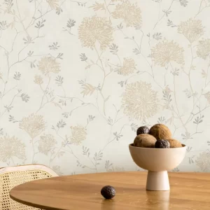 کاغذ دیواری طرح شاخ و برگ کد ۸۰۹۸