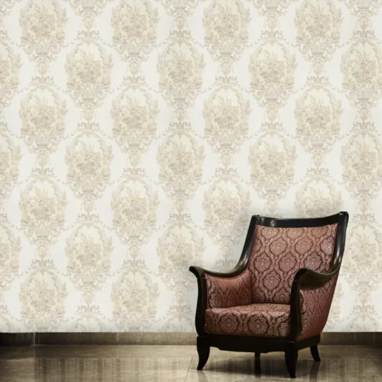 کاغذ دیواری پتینه کرم طلایی 8 کد مکمل کاغذ دیواری پتینه کرم طلایی