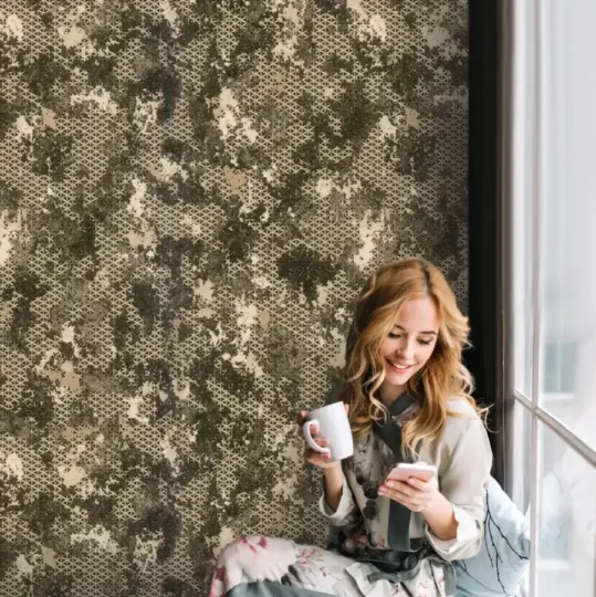 کاغذ دیواری مشکی طلایی 9 کاغذ دیواری کد 8035