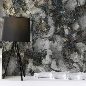 کاغذ دیواری طرح پتینه مشکی کد ۱۰۰۳۷