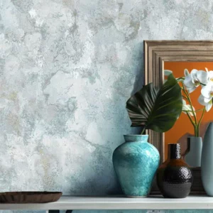 کاغذ دیواری طرح پتینه آبی کد ۱۰۰۴۸