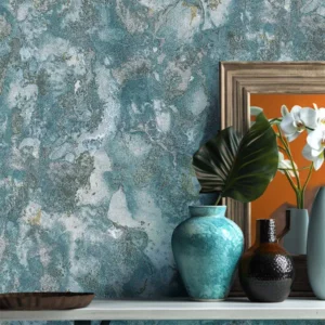 کاغذ دیواری طرح پتینه آبی کد ۱۰۰۴۹