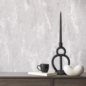 کاغذ دیواری طرح پتینه خاکستری کد ۱۰۰۸۲