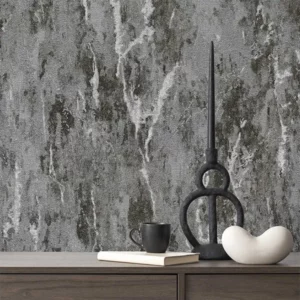 کاغذ دیواری طرح پتینه مشکی کد ۱۰۰۸۶