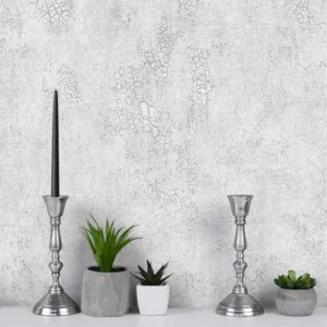 کاغذ دیواری طرح پتینه نقره‌ای کد ۱۰۱۰۷