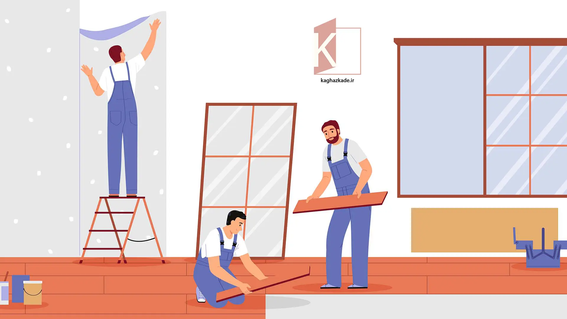 قیمت نصب کاغذ دیواری