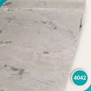 کاغذ دیواری طرح پتینه نقره ای کد 4042