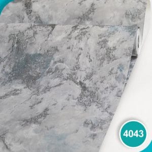 کاغذ دیواری طرح پتینه آبی طوسی کد 4043