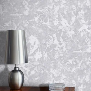 کاغذ دیواری طرح پتینه خاکستری کد ۱۰۱۲۳