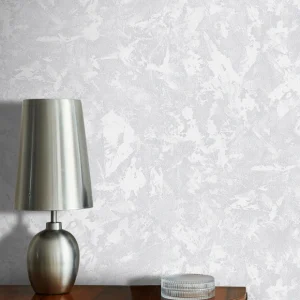 کاغذ دیواری طرح پتینه نقرهای کد ۱۰۱۲۴