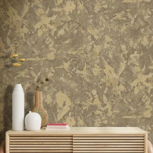 کاغذ دیواری طرح پتینه قهوه‎‌ای کد ۱۰۱۳۰