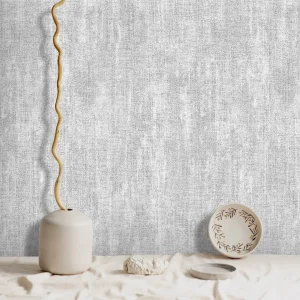 کاغذ دیواری طرح پتینه خاکستری کد ۱۰۱۳۴