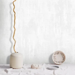 کاغذ دیواری طرح پتینه سفید کد ۱۰۱۳۹