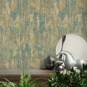 کاغذ دیواری طرح پتینه سبز کد ۱۰۱۴۴