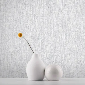 کاغذ دیواری طرح بافت سفید / نقره‌ای کد ۱۰۲۰۵