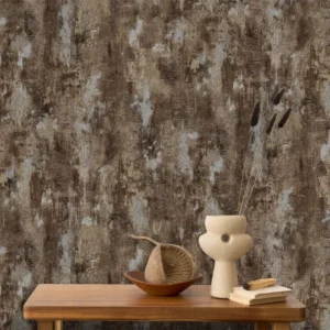 کاغذ دیواری طرح پتینه قهوه‌ای / زیتونی کد ۱۰۲۱۹