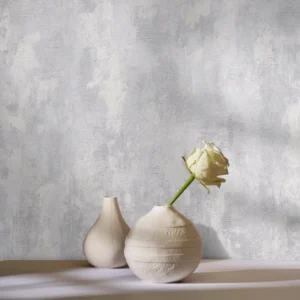 کاغذ دیواری طرح پتینه نقره‌ای کد ۱۰۲۲۵