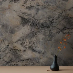 کاغذ دیواری طرح رگه‌دار / پتینه خاکستری کد ۱۱۰۱۴