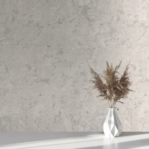 کاغذ دیواری طرح پتینه نقرهای کد ۱۱۰۴۷