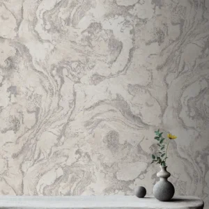 کاغذ دیواری طرح انتزاعی نقره‌ای کد ۱۱۰۵۲