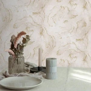 کاغذ دیواری طرح انتزاعی کرم کد ۱۱۰۵۴