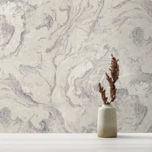 کاغذ دیواری طرح انتزاعی نقره‌ای کد ۱۱۰۵۸