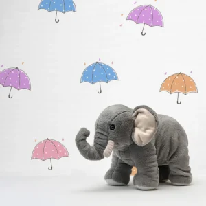کاغذ دیواری کودک طرح چترهای رنگی | سفید کد 12008