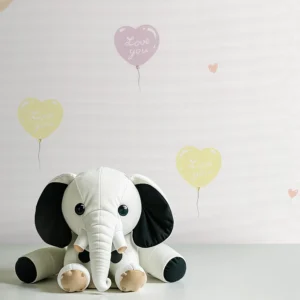 کاغذ دیواری کودک طرح بادکنک های قلبی کد 12011