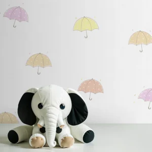 کاغذ دیواری کودک طرح چتر های رنگی کد 12012