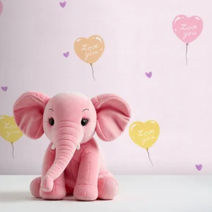 کاغذ دیواری کودک طرح بادکنک های قلبی | صورتی کد 12015