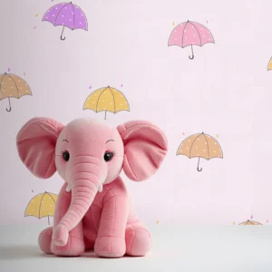 کاغذ دیواری کودک طرح چترهای رنگی | صورتی کد 12016