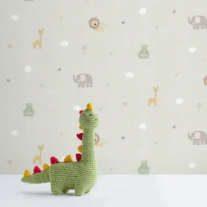 کاغذ دیواری کودک طرح دنیای حیوانات | سبز کد 12065