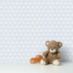 کاغذ دیواری کودک طرح قلب | آبی / سفید کد 12080