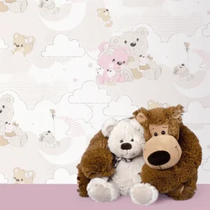 کاغذ دیواری کودک طرح خرسهای عروسکی | چند رنگ کد 12085