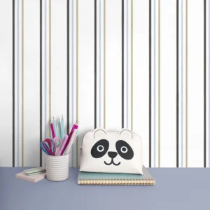 12116 شاخص کاغذ دیواری کودک طرح راه‌راه | آبی کد 12116