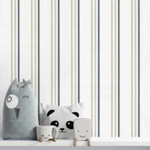 12120 شاخص کاغذ دیواری کودک طرح راه‌راه | سبز کد 12120